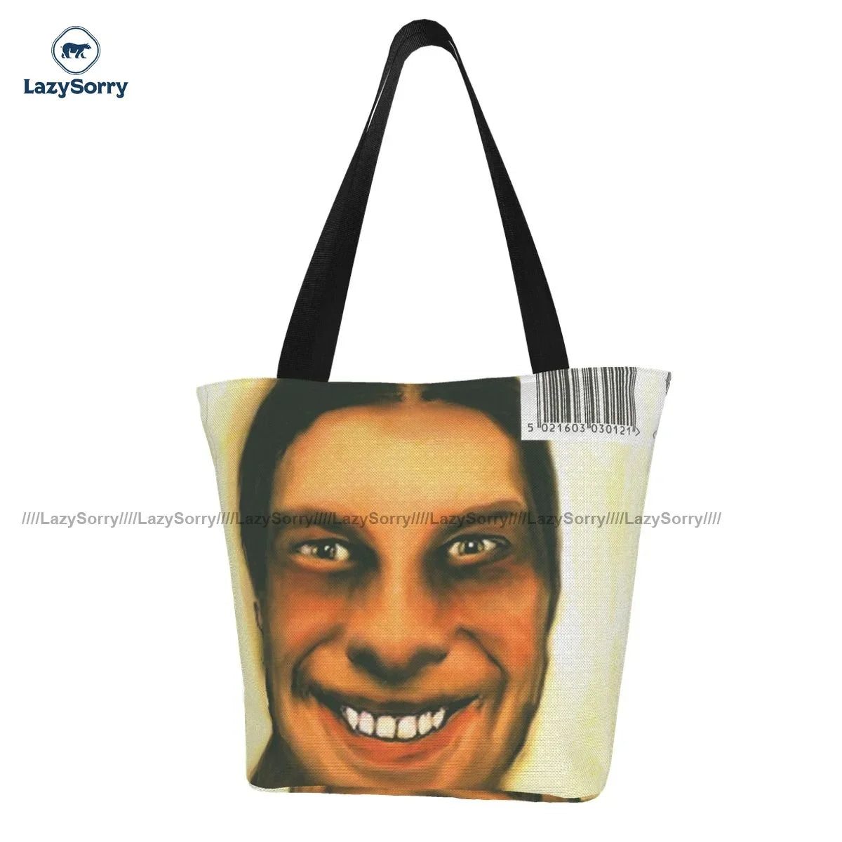 Aphex Twin Shopping Bag Woman Fashion Handbags Aesthetic Polyester Office Bags