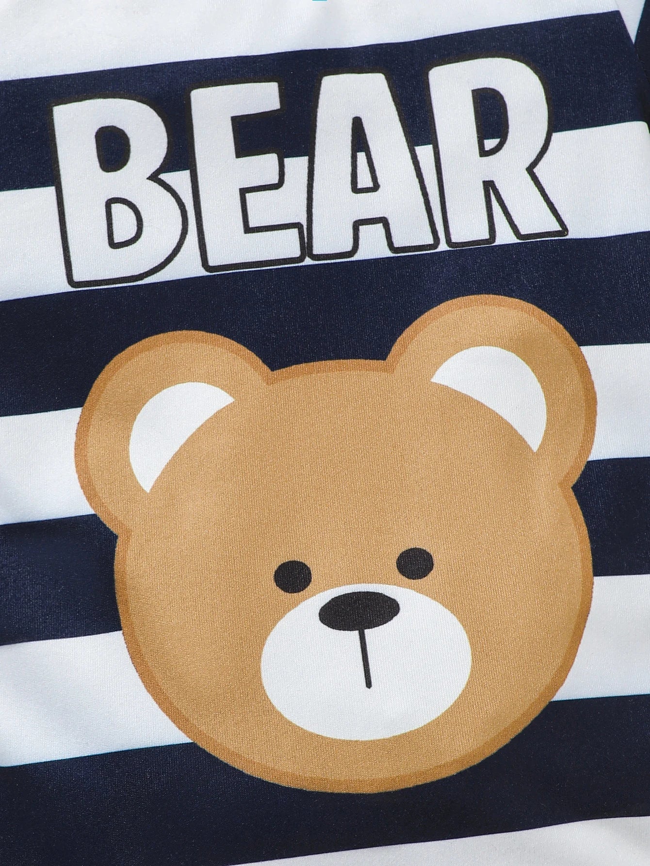 Baby Boy Spring Summer Outfit Set Cute Cartoon Letter Bear Print