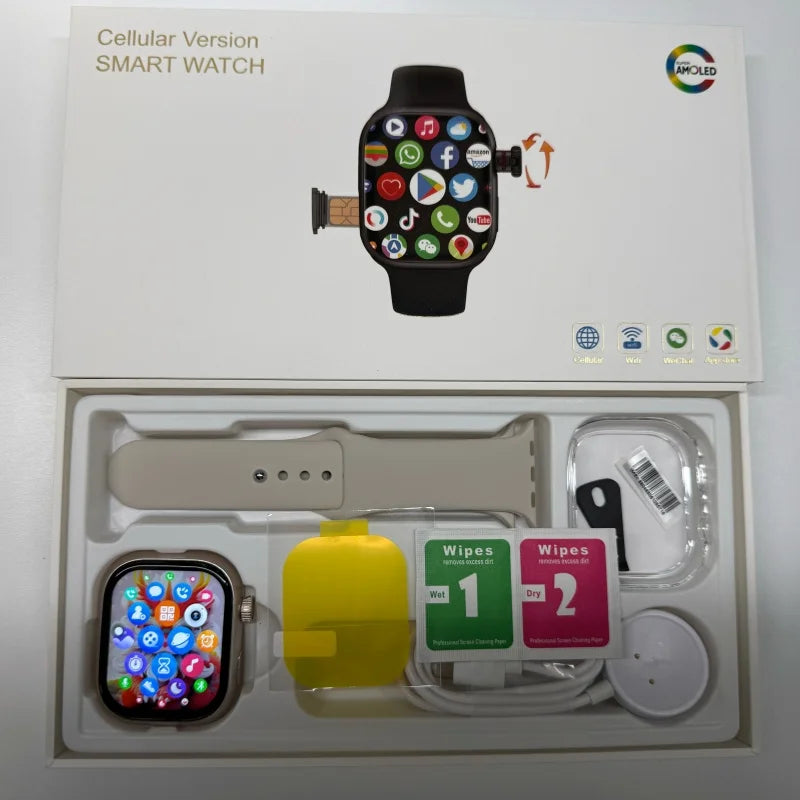 CD99 watch X 5G smartwatch 2.29inch AMOLED 5G LTE smart watch with 180 ° rotary camera GPS WiFi SIM card slot health monitoring