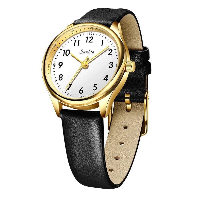 Women's 30mm Arabic Numeral Quartz Watch, Strap or Bracelet