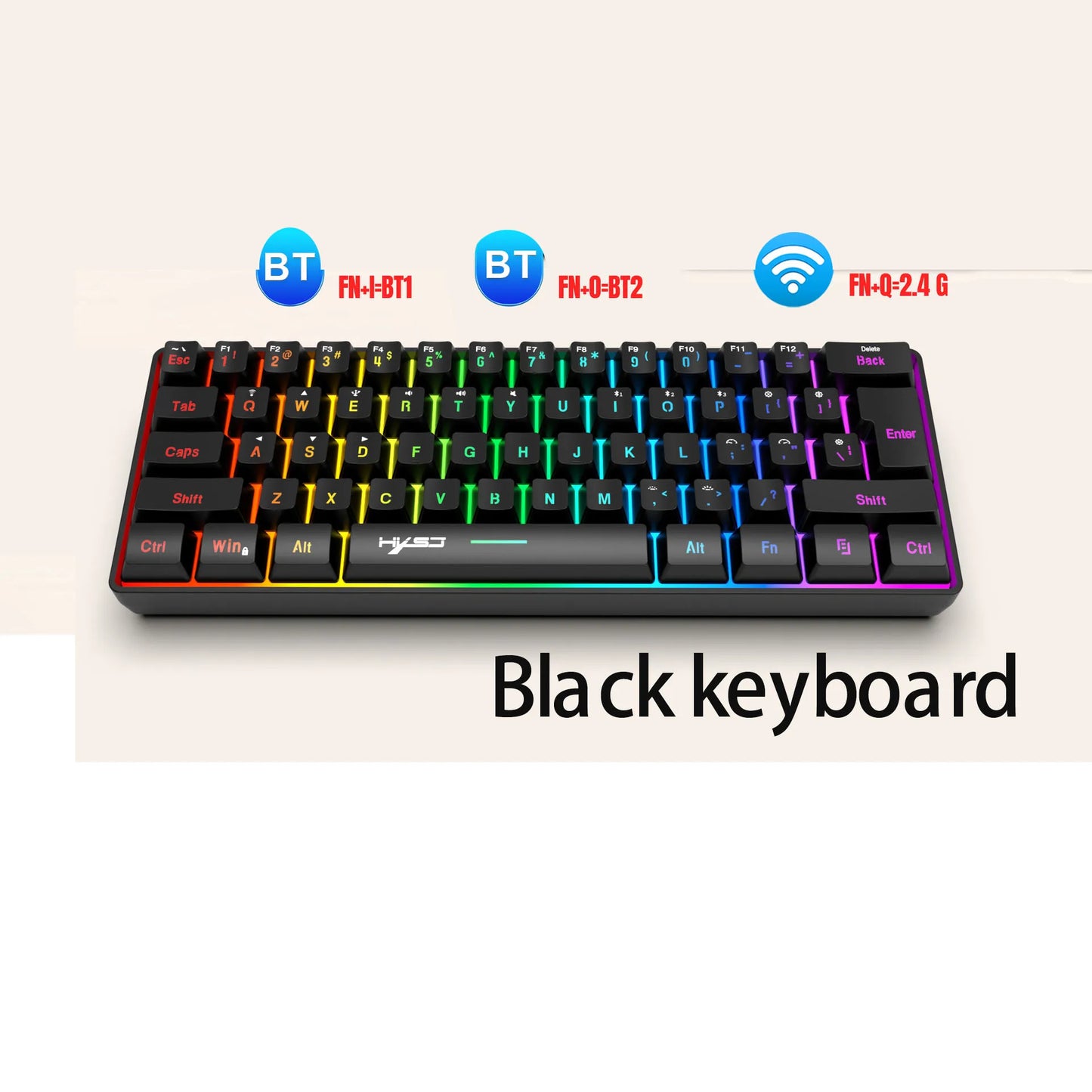 Wireless keyboard mouse combo Bluetooth key board  60% kit 2.4Ghz computer white Gamer keyboards Mice combos set teclado pc