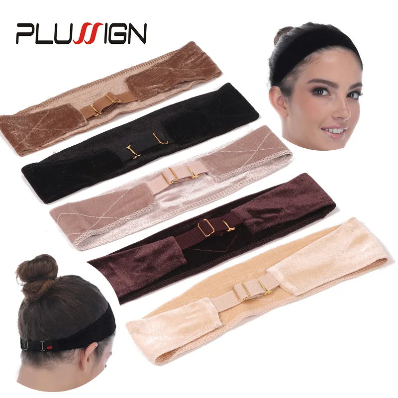 Nueva banda invisible para pelucas Plussign, diadema de agarre para pelucas de encaje frontal, 1 unidad/lote, color nude, banda de terciopelo antideslizante para sujetar pelucas