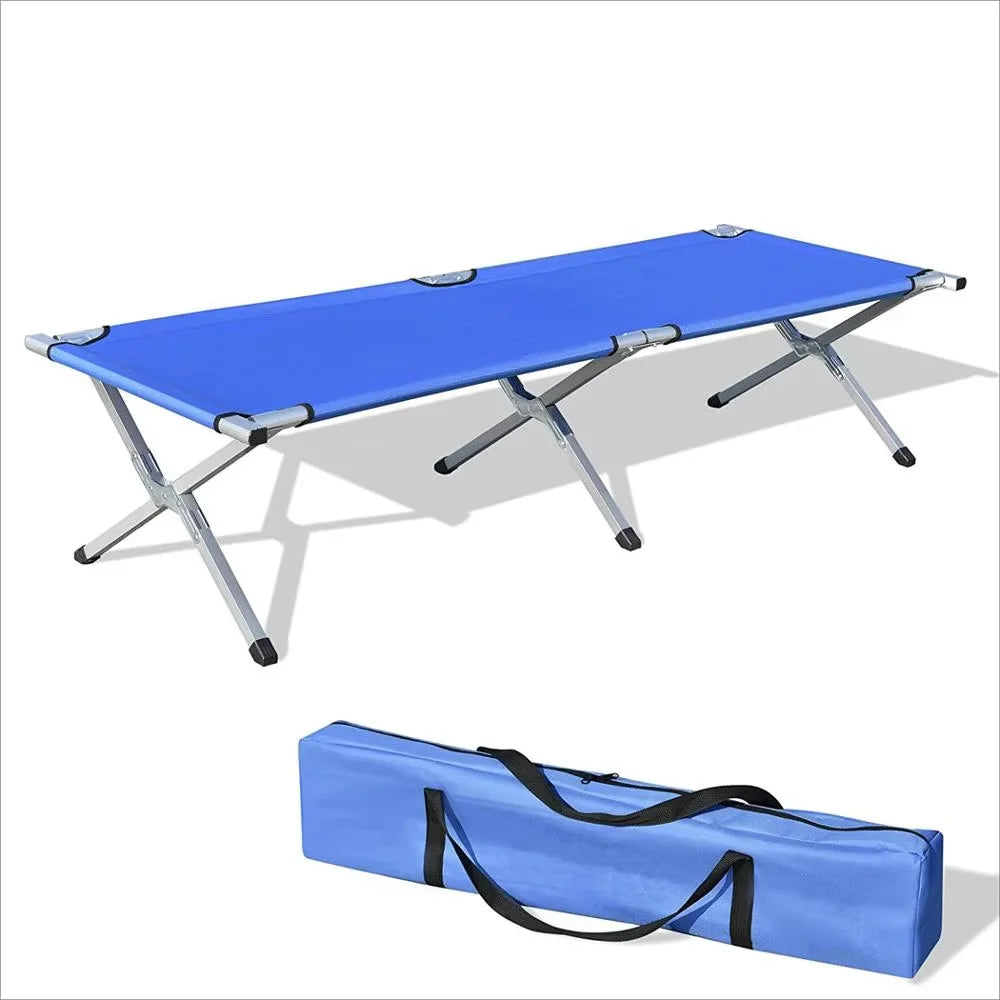 for Single Person Folding Camping Cot Bed Durable Metal Reclining Portable Foldable Camp Beds Factory Wholesale for Sale