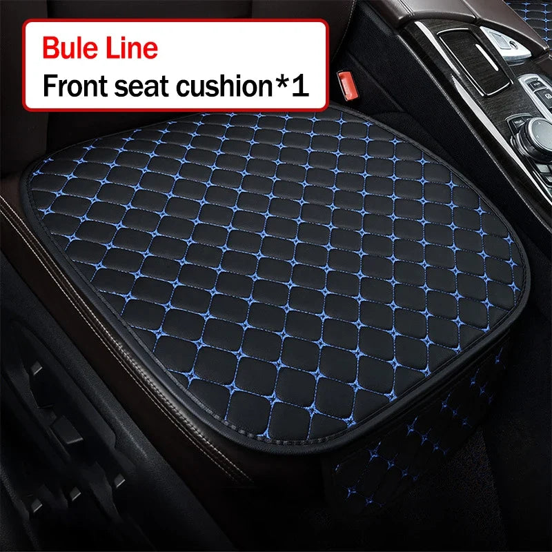 Kcimo Pu Leather Car Seat Cover Seat Back Soft Cushion Universal Front and Rear Car Seat Cushion Chair Carpet Pad Four Seasons