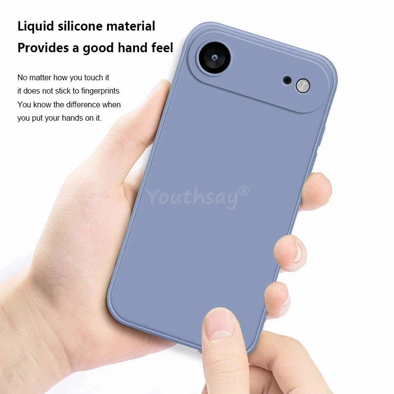 iPhone 17 Case Liquid Silicone Plain Case For iPhone Air Cover TPU Anti-drop Phone Protector For iPhone 17 Pro Max Case