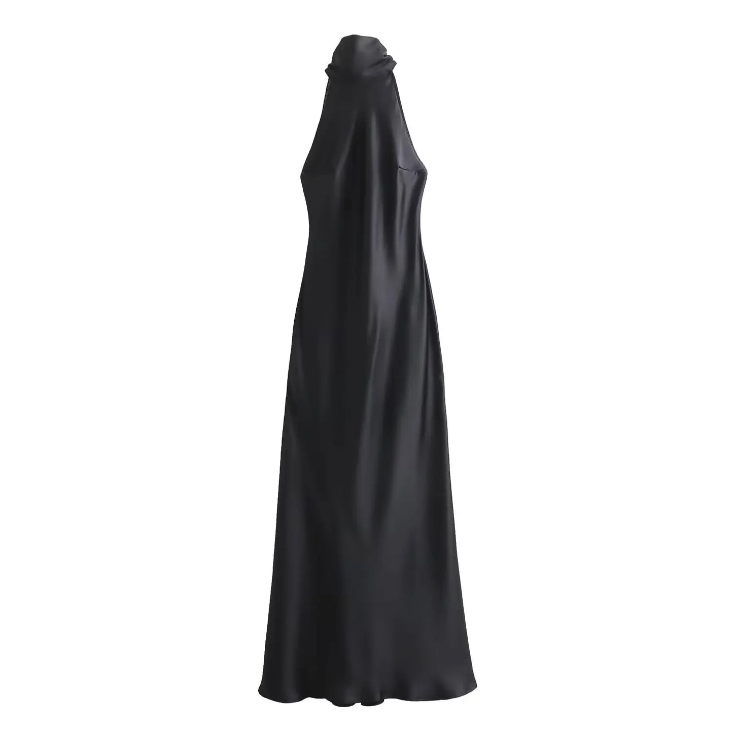 Foridol Halter Satin Dress Women Sexy Backless Burgundy summer spring Dress Elegant Maxi Long Party Dress Christmas Vestidos
