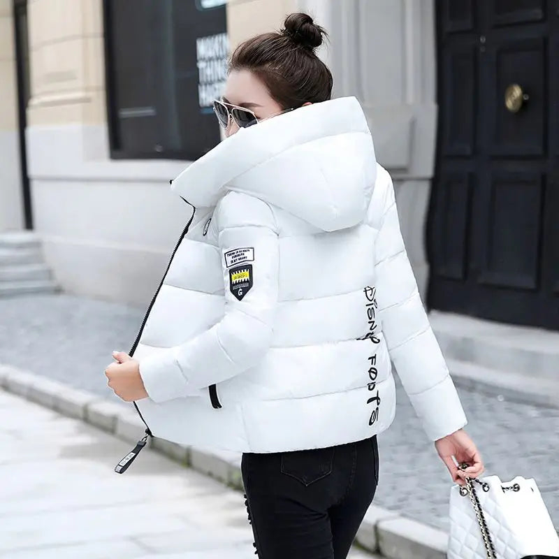 Chic Design Cropped Jacket Winter Short Puffer Jacket Women Clothing Cotton-padded Coats Warm Coat Bread Jackets