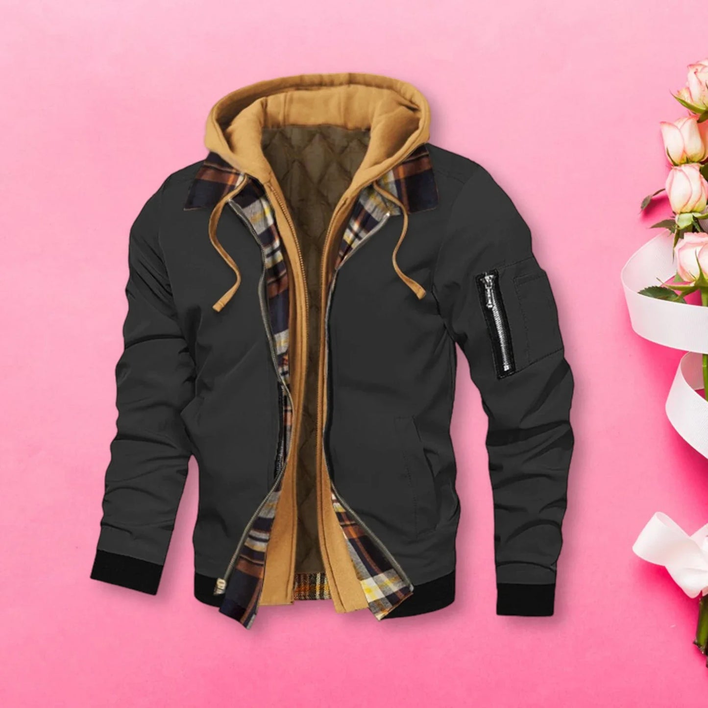Chaqueta con capucha ChillGuard para hombre - Elegante dos en uno