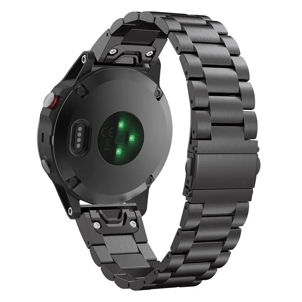 Garmin QuickFit 22/26mm Stainless Steel Three-Link Band
