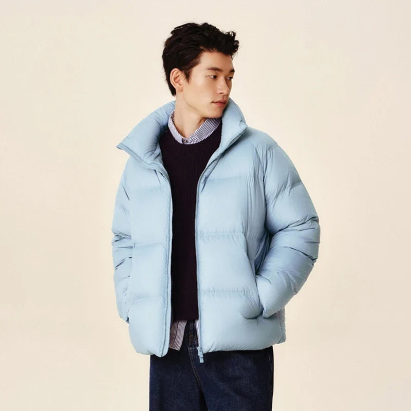 Semir Down Jacket Men Women 2026 Winter New Light Short Coat Three-Proof Thermal Puffer Coat Couple Top Trendy Down Jacket