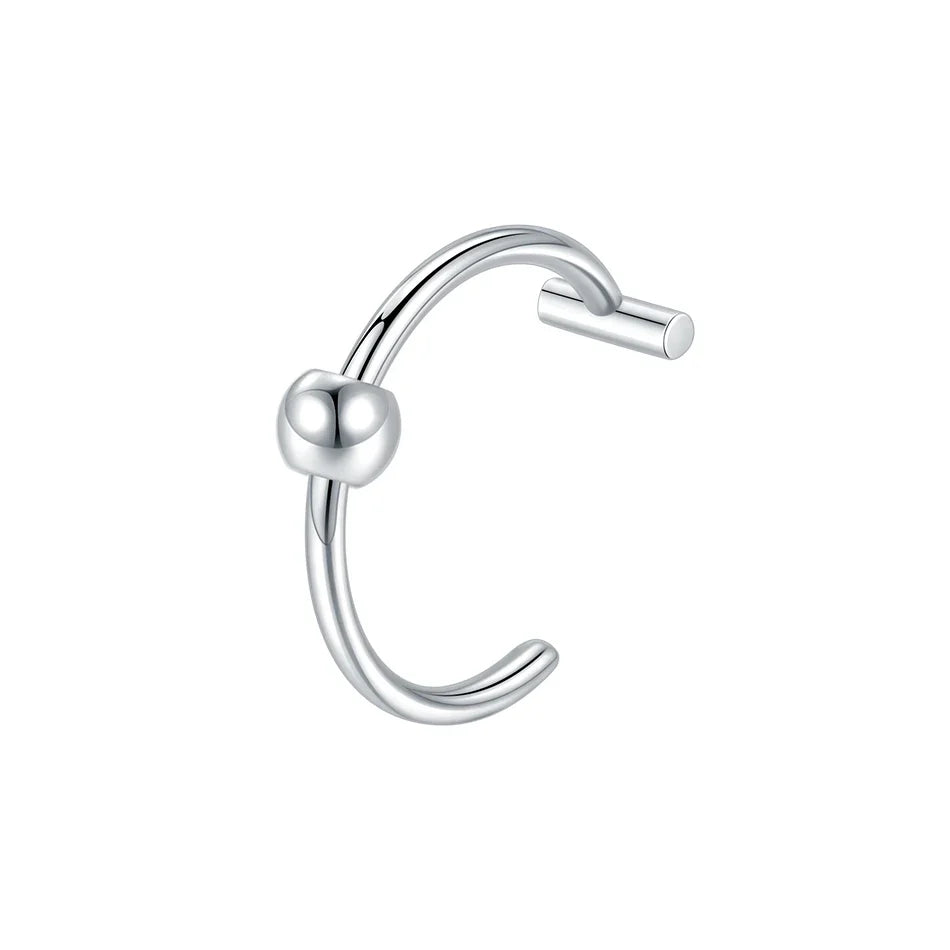 1PC Stainless Steel Fake Nose Ring Hoop Septum Rings Non-Pierced C