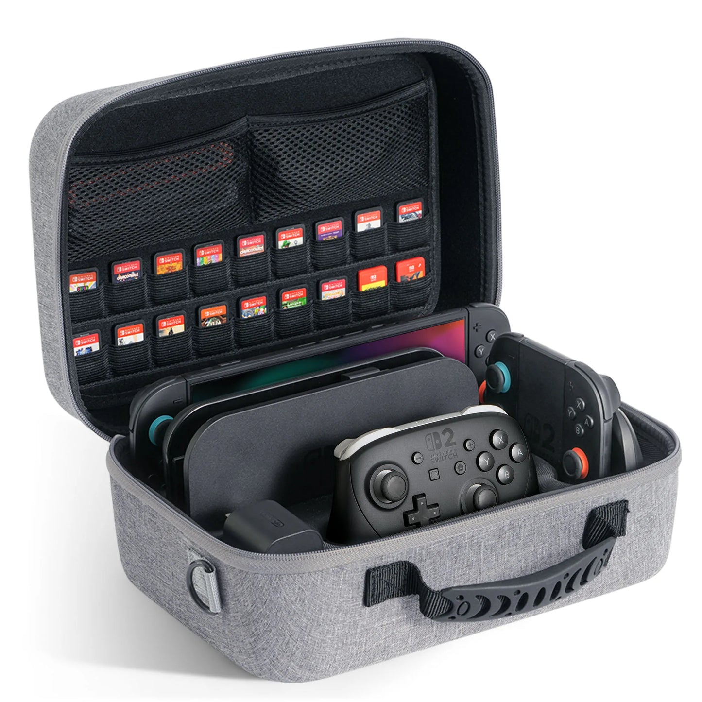 STARTRC GAMES Hard Shell Portable Travel Carry Bag for Switch 2, Pro Controller, 18 Game Cards and Other Accessories