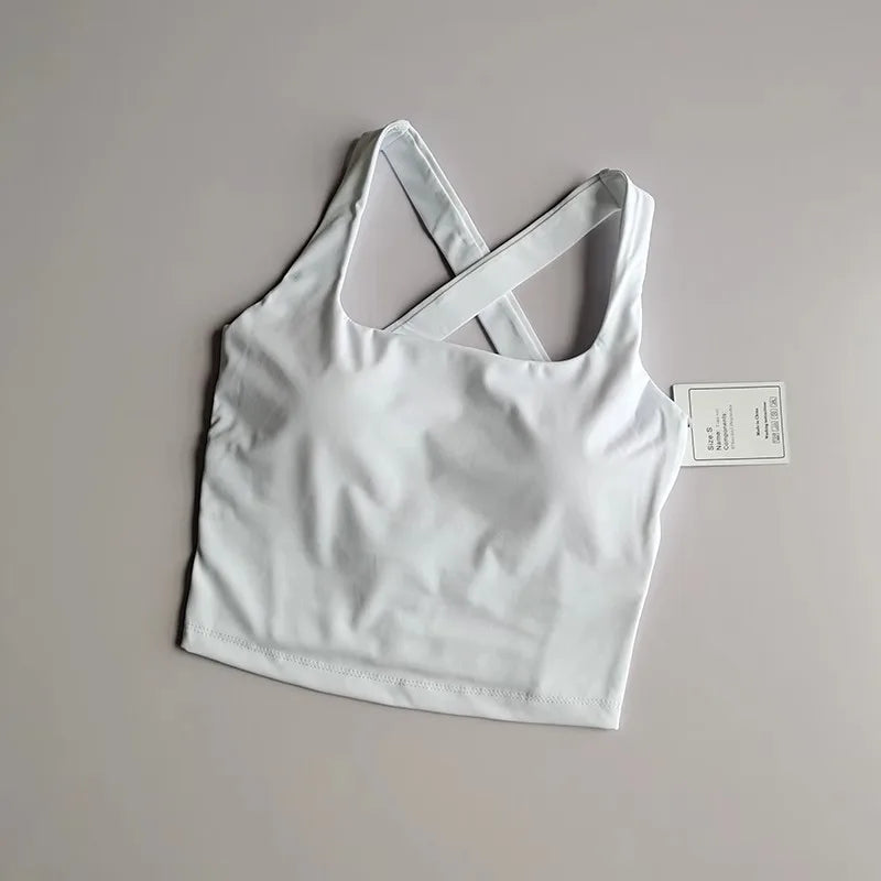 Women's Shock Absorbing Sports Bra Gathered Design Running Fitness Vest Underwear Quick Dry Comfortable Bra for Active Women