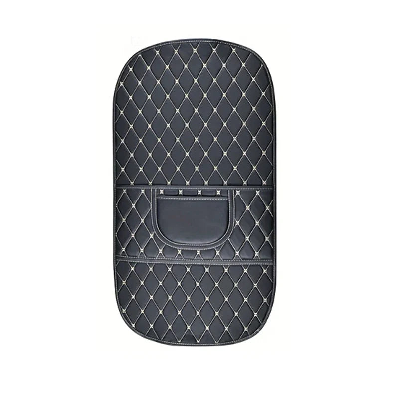Car Anti-Child-Kick Pad PU Leather Auto Seat Back Protector Cover Back Seat Organizer with Storage Pockets Interior Accessories