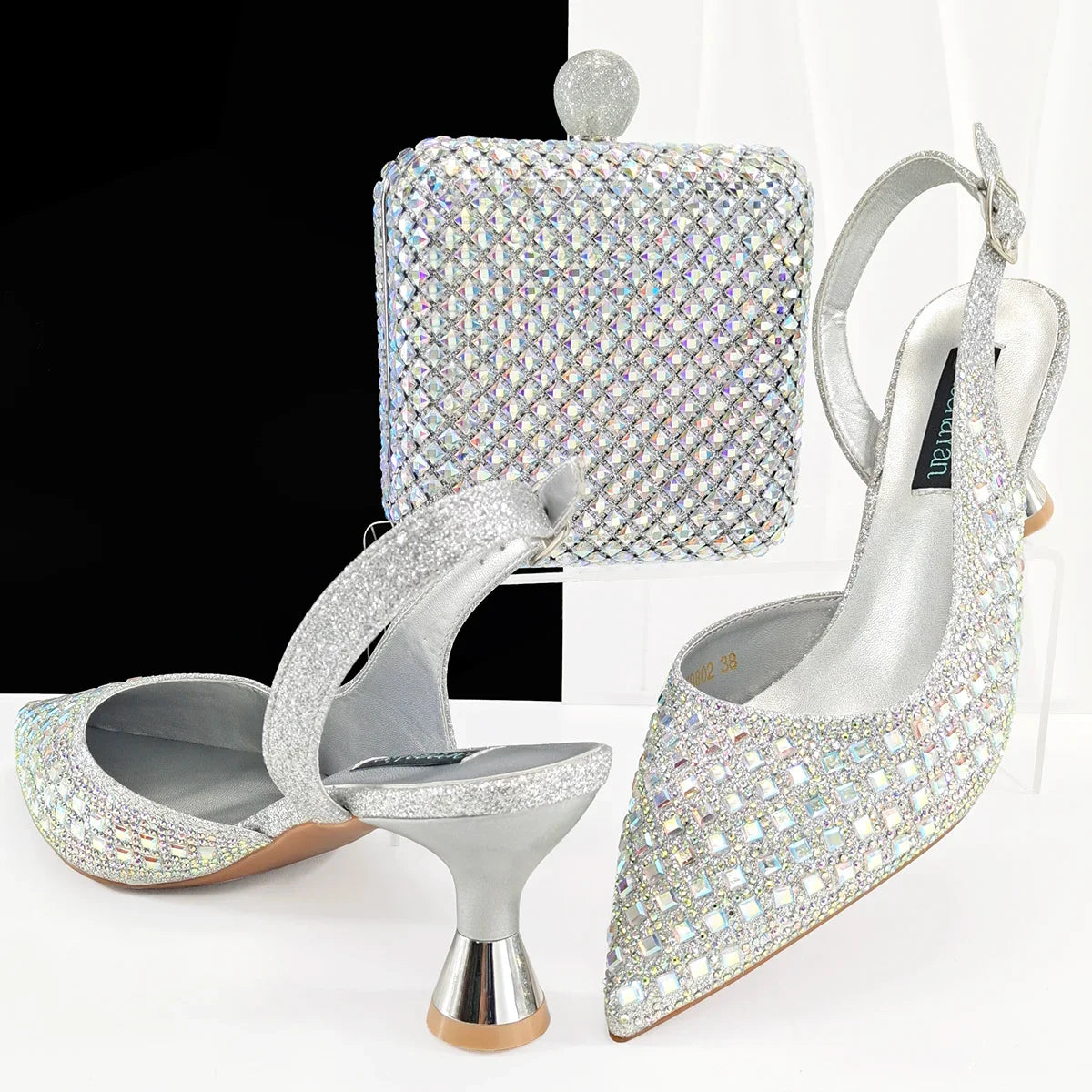 Últimos Zapatos de Mujer de Diseño Italiano con Bolso a Juego HZS1-1