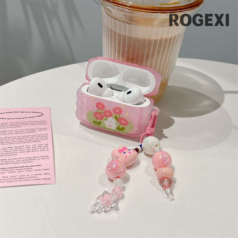 Funda para AirPods Conejito de Flores