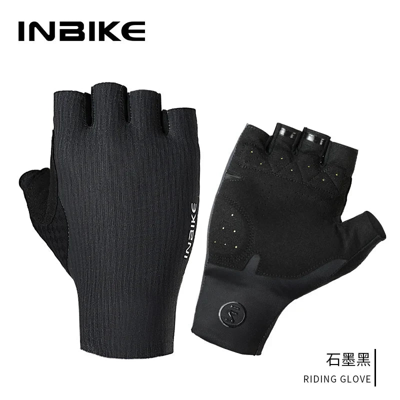 INBIKE Guantes de Ciclismo sin Dedos para Bicicleta de Carretera, Guantes MTB con Amortiguación para Hombre y Mujer, Accesorios Deportivos para Ciclismo