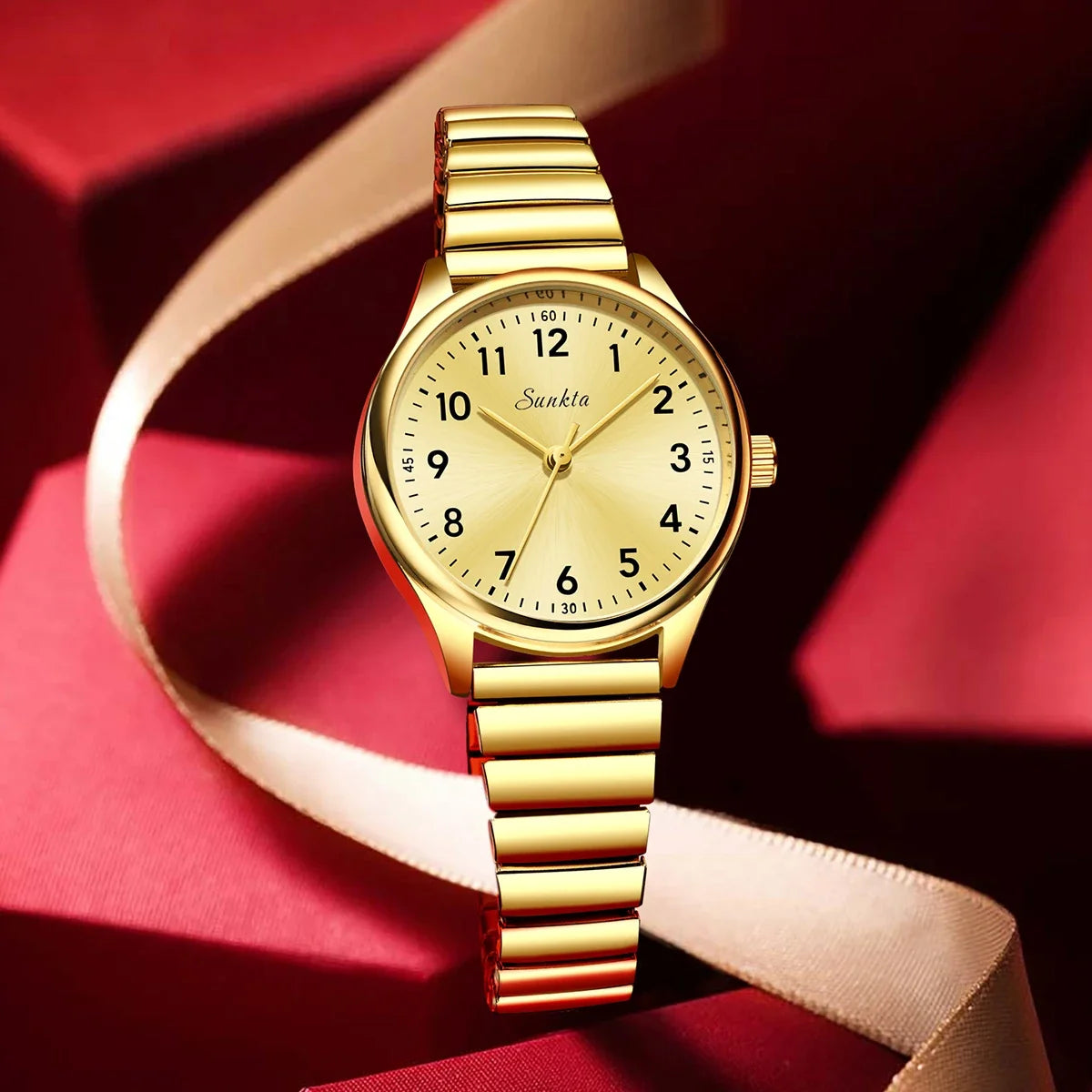 Women's 30mm Arabic Numeral Quartz Watch, Strap or Bracelet