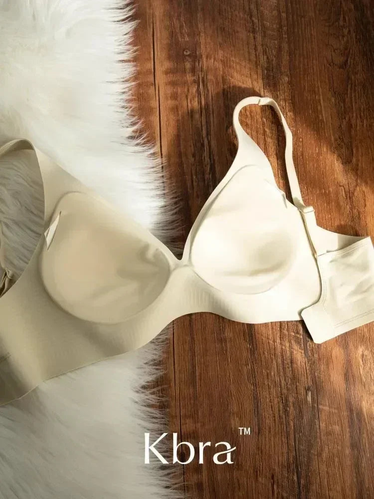 MOYISU Lencería Sujetador Pequeño de Verano sin Costuras para Mujer, Junta sin Aro, de Soporte Suave, con Barra de Gelatina, Que Recoge y Cubre la Espalda
