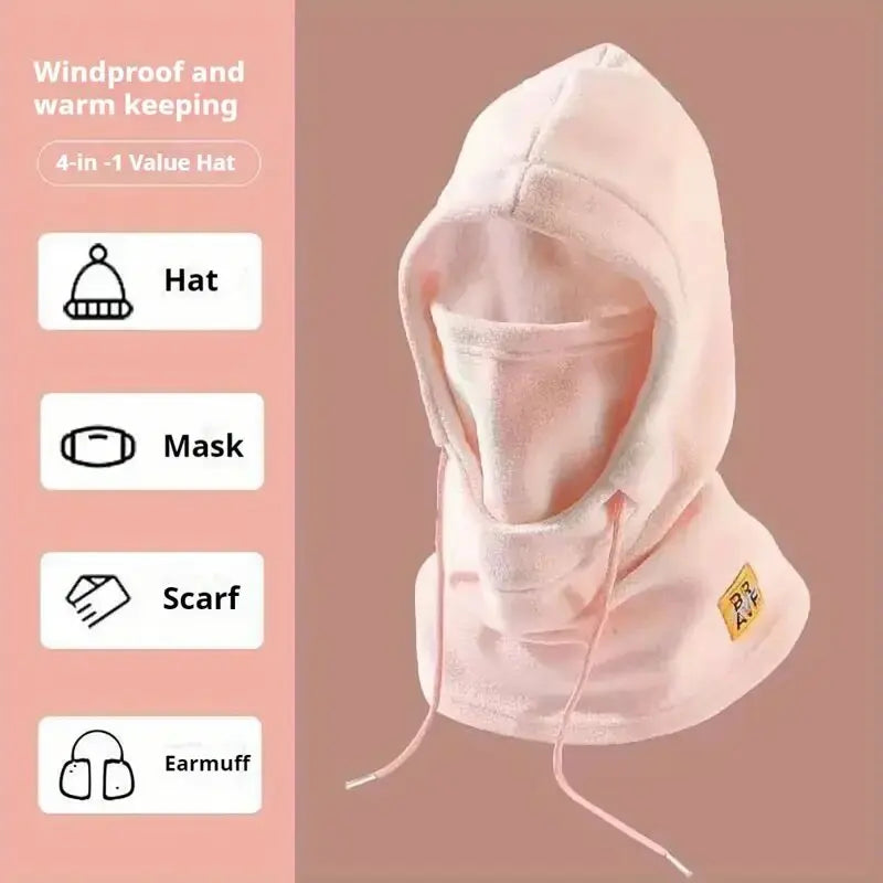 Winter Warm Hat with Mask and Neck Warmer 3-in-1 Windproof Balaclava for Men Women Masked Hat Cycling Cold Weather Protection