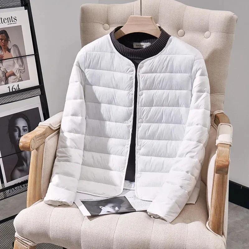 Women White Duck Down Slim Jackets 2025 New Arrivals Autumn Winter Warm Female Fashion Ultra Lightweight Packable Puffer Coats