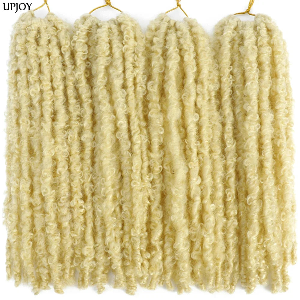 14 12 inch Butterfly Faux Locs Crochet Hair Braids Pre looped Distressed Goddess Butterfly Soft Locs Crochets Braids Cheveux Lok