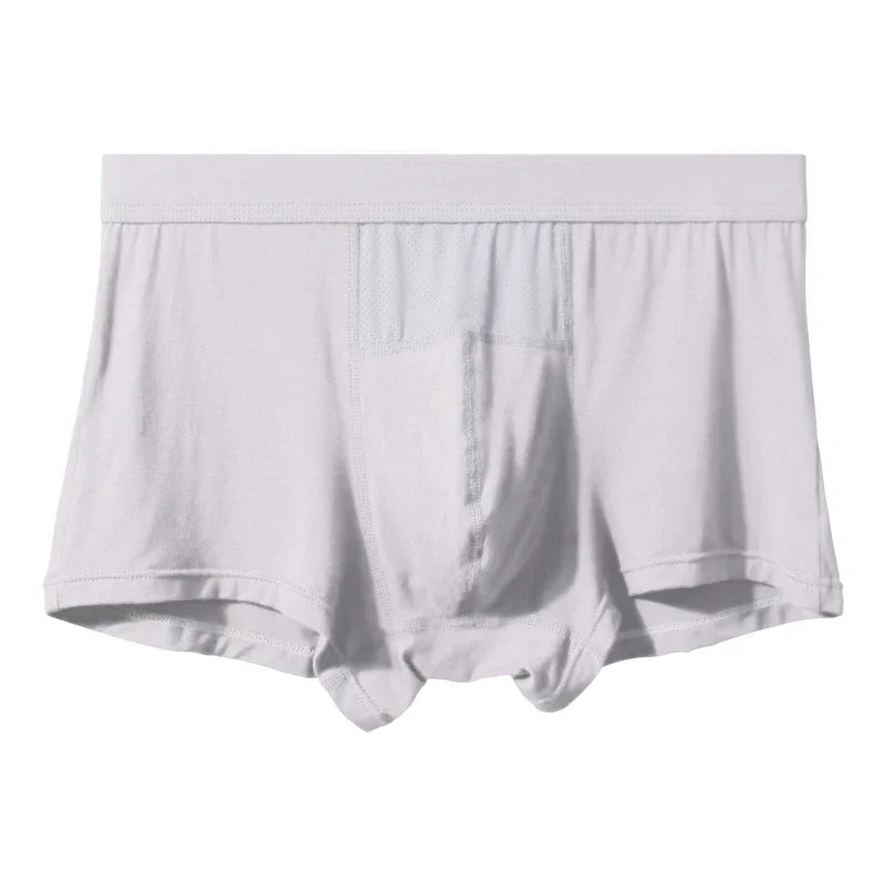 Men's Underwear - Silk Flat-front Briefs - Modal Four-Piece Briefs - Summer Breathable - Summer Lightweight Underpants