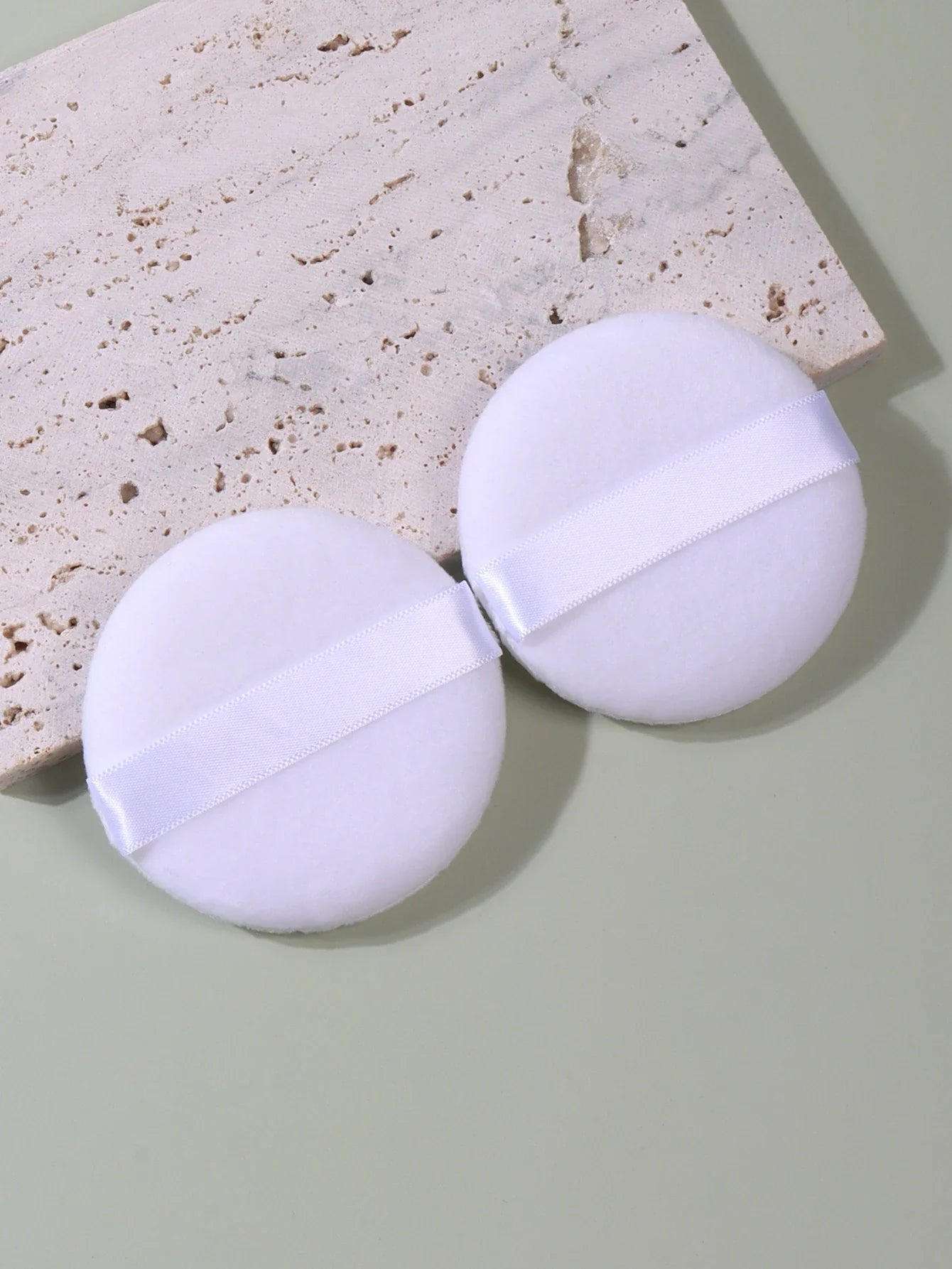 2-5-10-20Pcs Portable and Practical High-Grade White Round Powder Puff for Base and Fixing Makeup