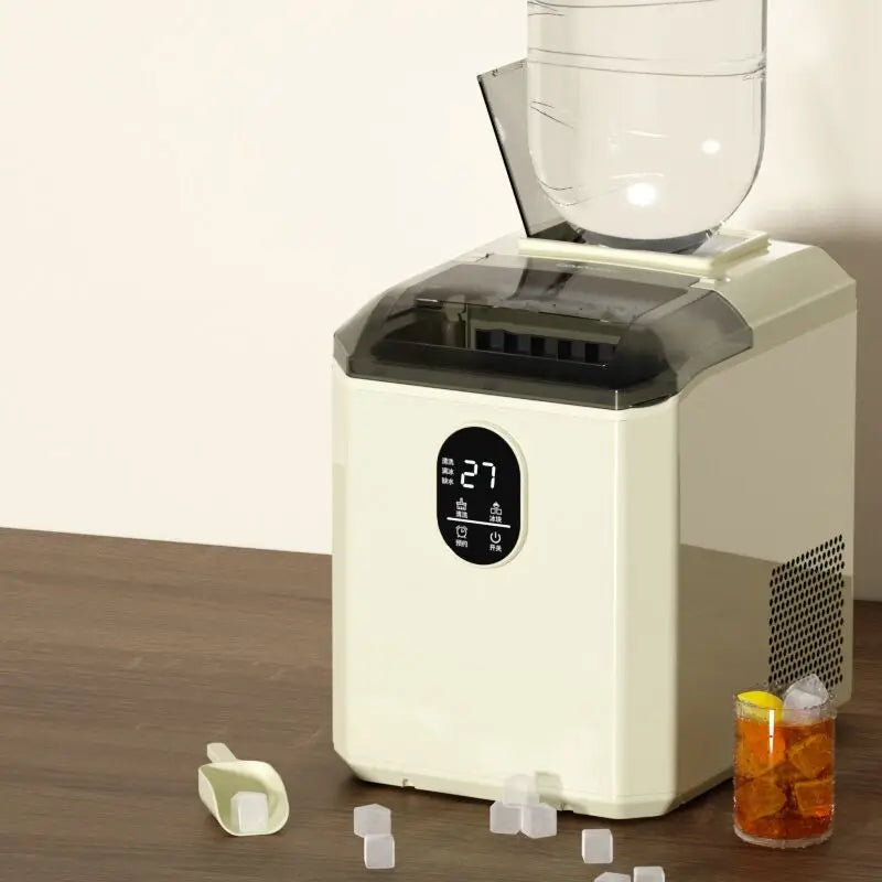 Household Portable Ice Maker, 24 ice Cubes In 9 Minutes, Self-Cleaning, Very Suitable For Kitchen/Office/Bar Energy Efficient