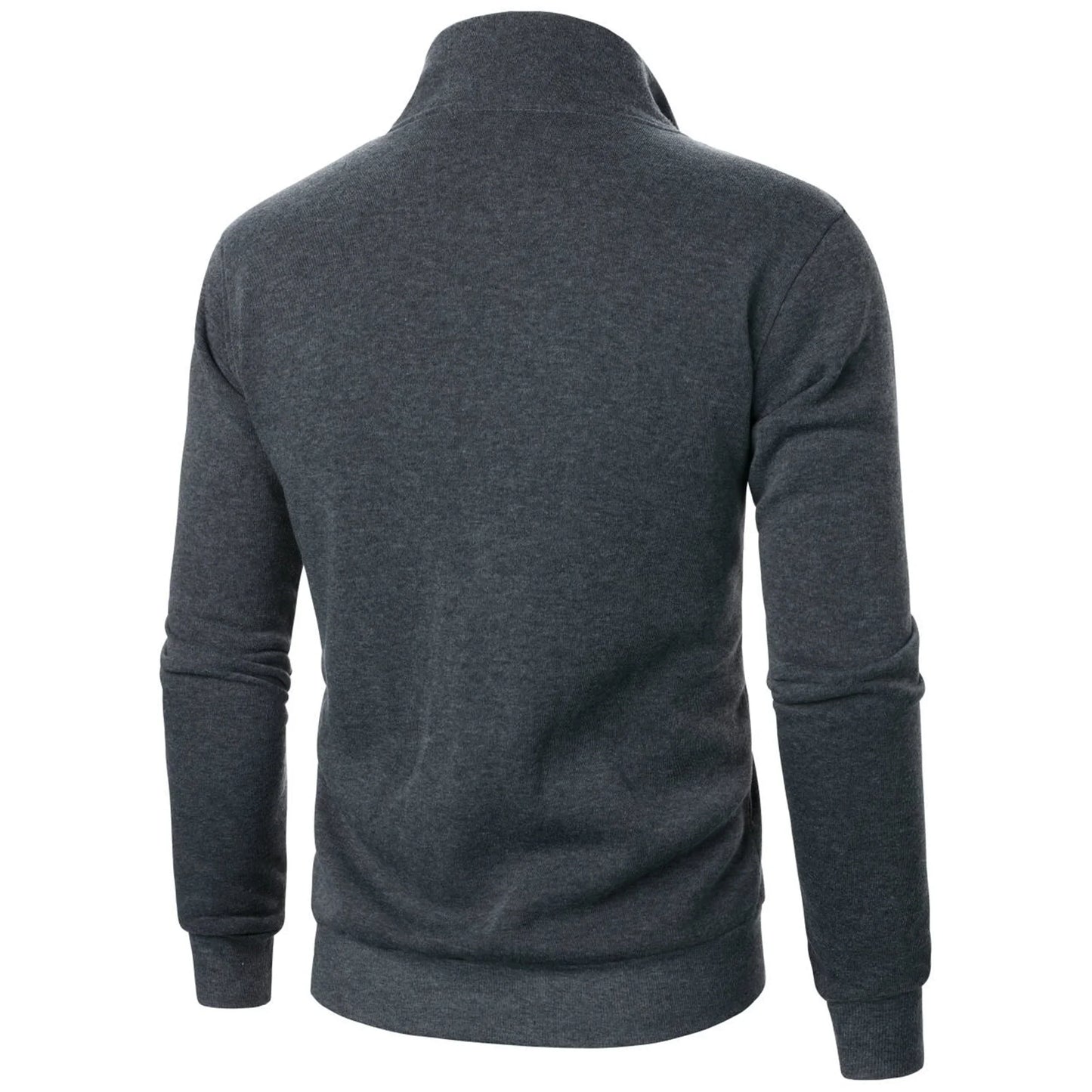 Men's casual sports zipper stand up collar jacket, men's solid color top