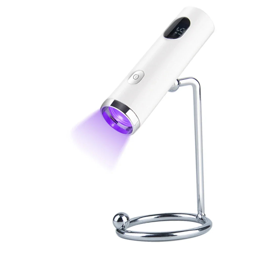 Nailpop UV Light with Stanp Handheld Mini Nail Cure Lamp Portable Rechargeable Nail Dryer Fast Curing for Gel Polish Glue Gel