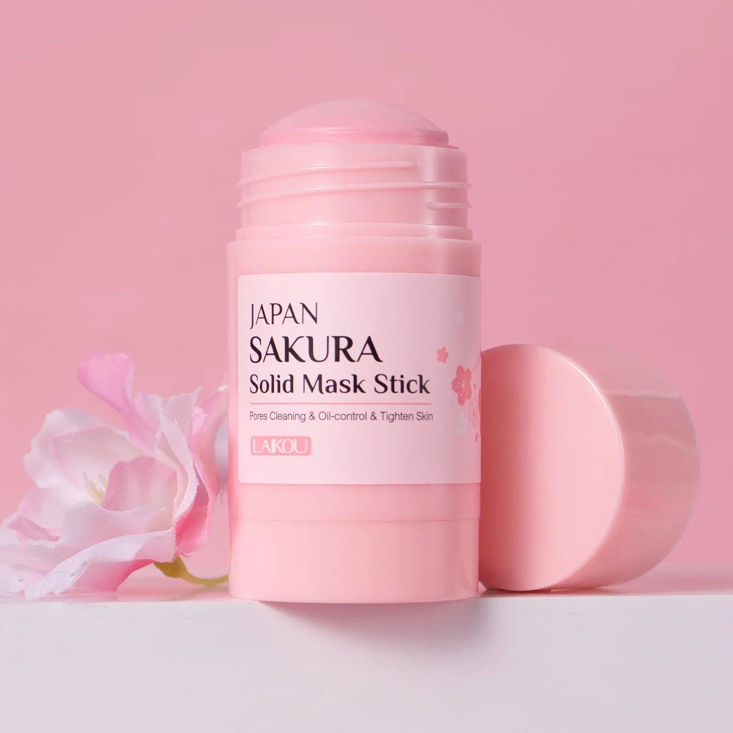 Sakura Solid Face Mask Stick Deep Cleaning Green Tea Facial Mask Reduces Blackhead Pores Oil Control Moisturizing Mud Mask 40g