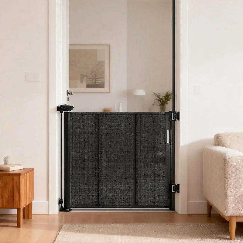 Retractable Security Dog Fence for Stairs Indoors - Durable Pet Supplies pet fence barrera extensible perros barrière chien