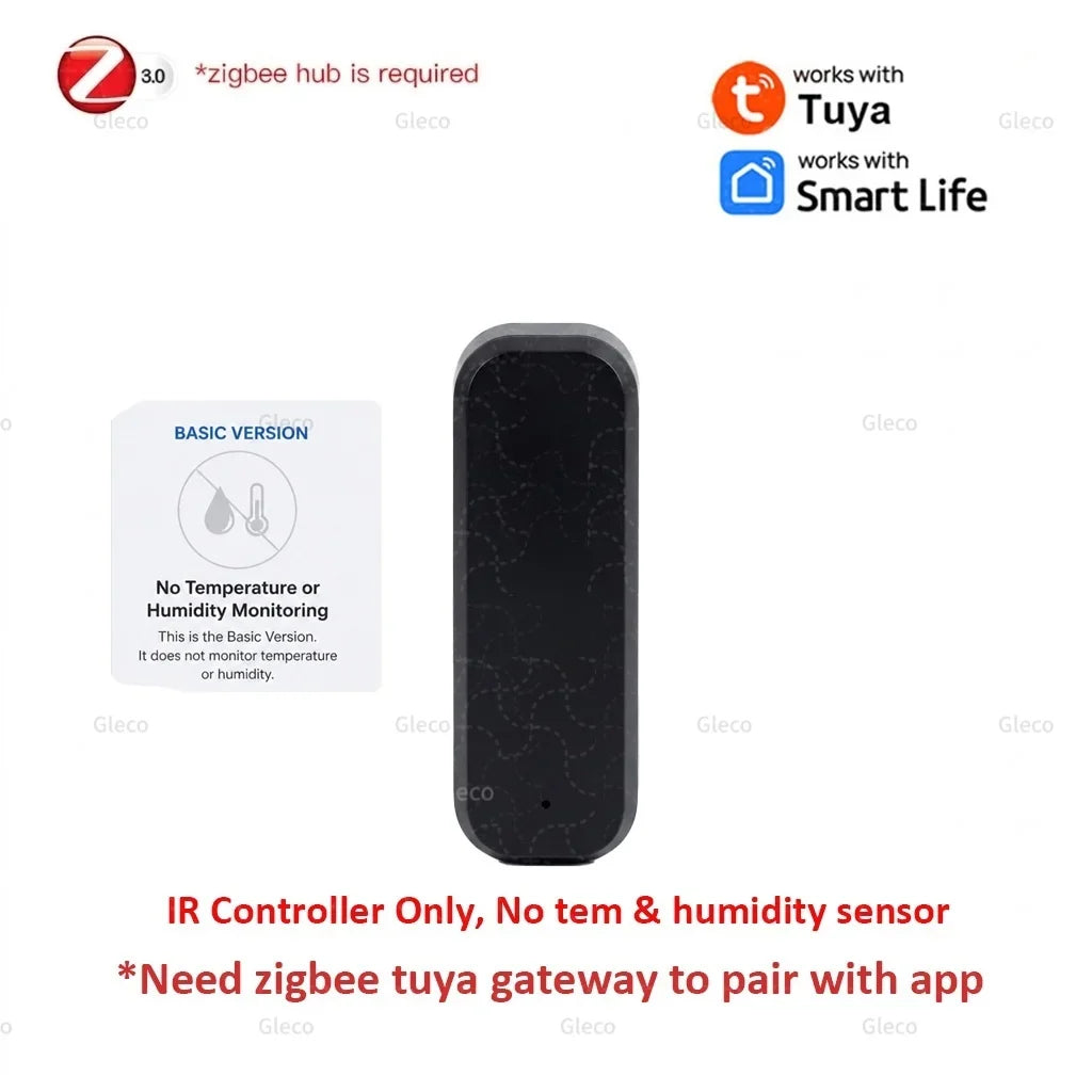 Zigbee IR Remote Control Universal Infrared Controller With Temperature Humidity Sensor For TUYA Smart Life Zigbee2mqtt Gateway