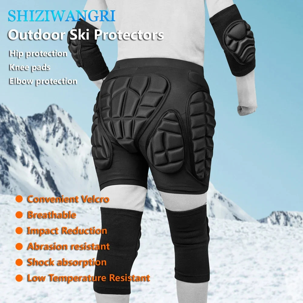Protective Padded Shorts and Pads for Skiing and Skating