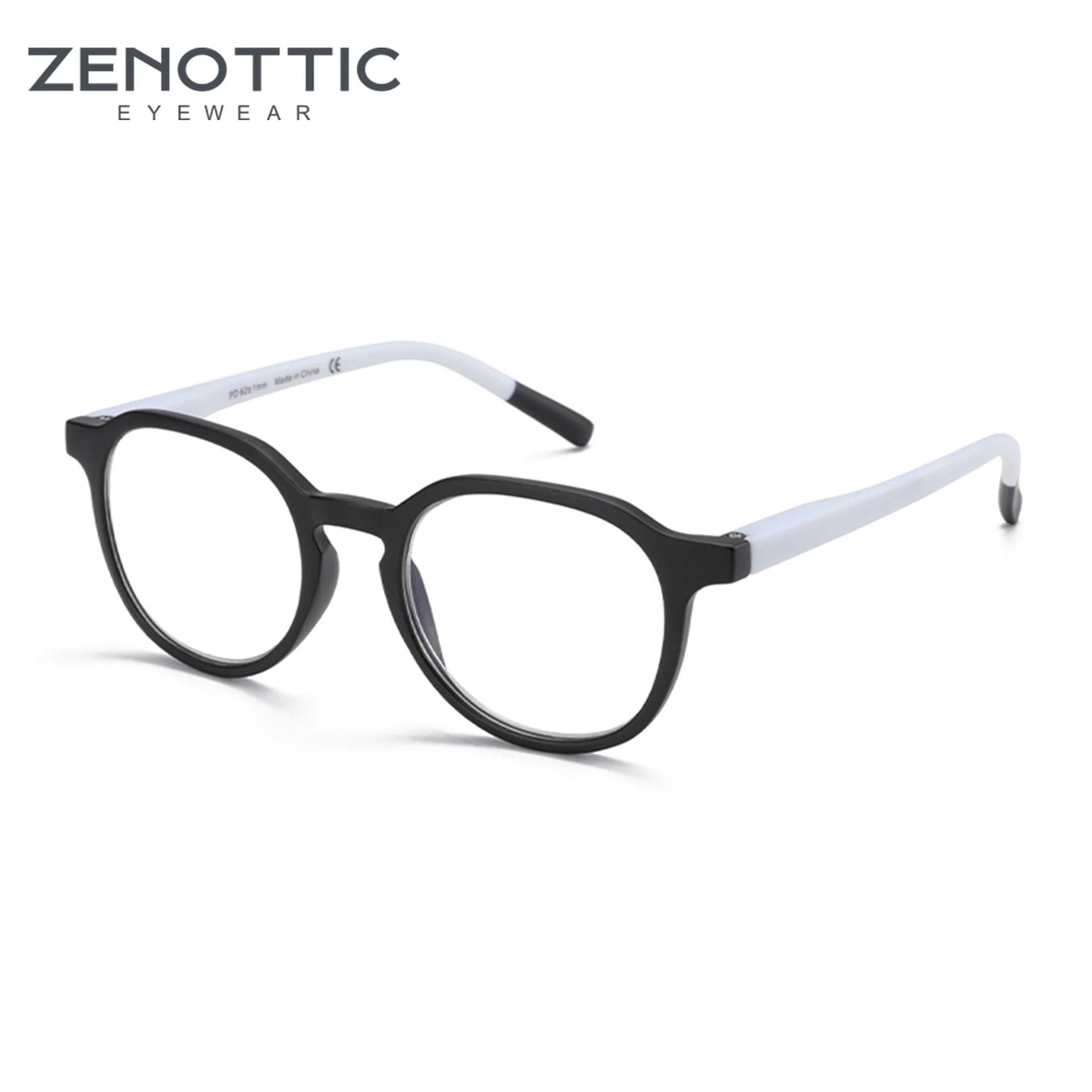 ZENOTTIC Retro Circular Anti-blue Light Glasses Blue Light Blocking Round Computer Eyeglasses for Unisex Fashion 420007