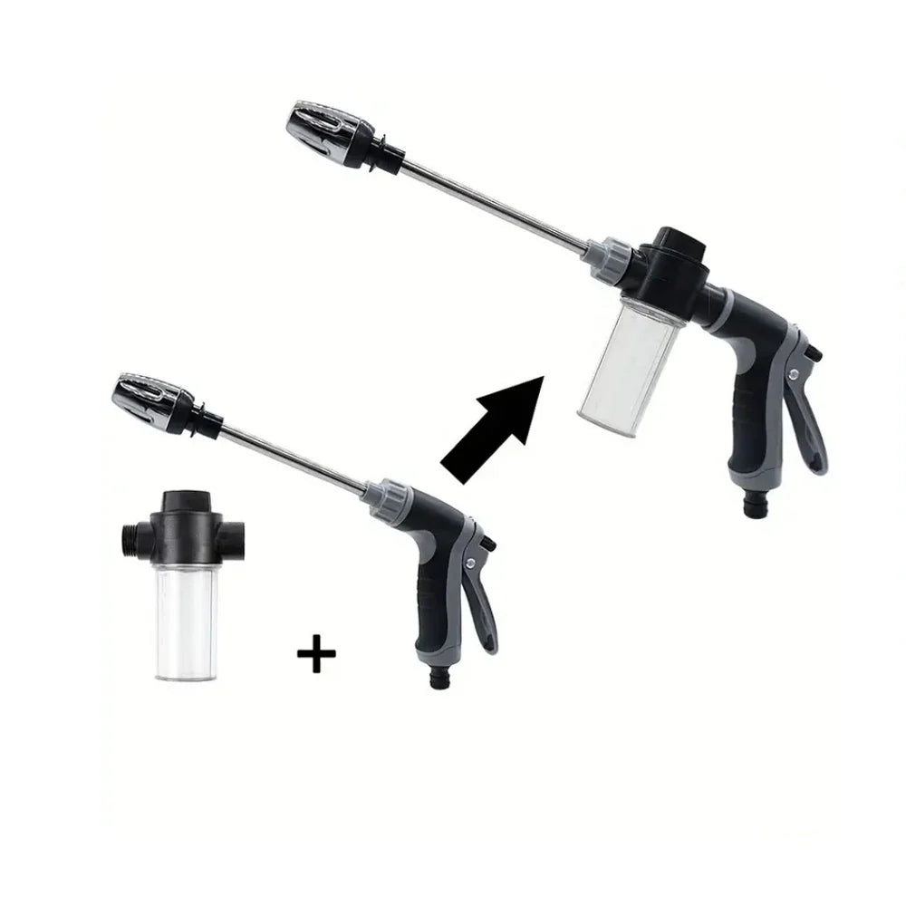 Long-Reach Hose Spray Gun for Car & Garden Cleaning