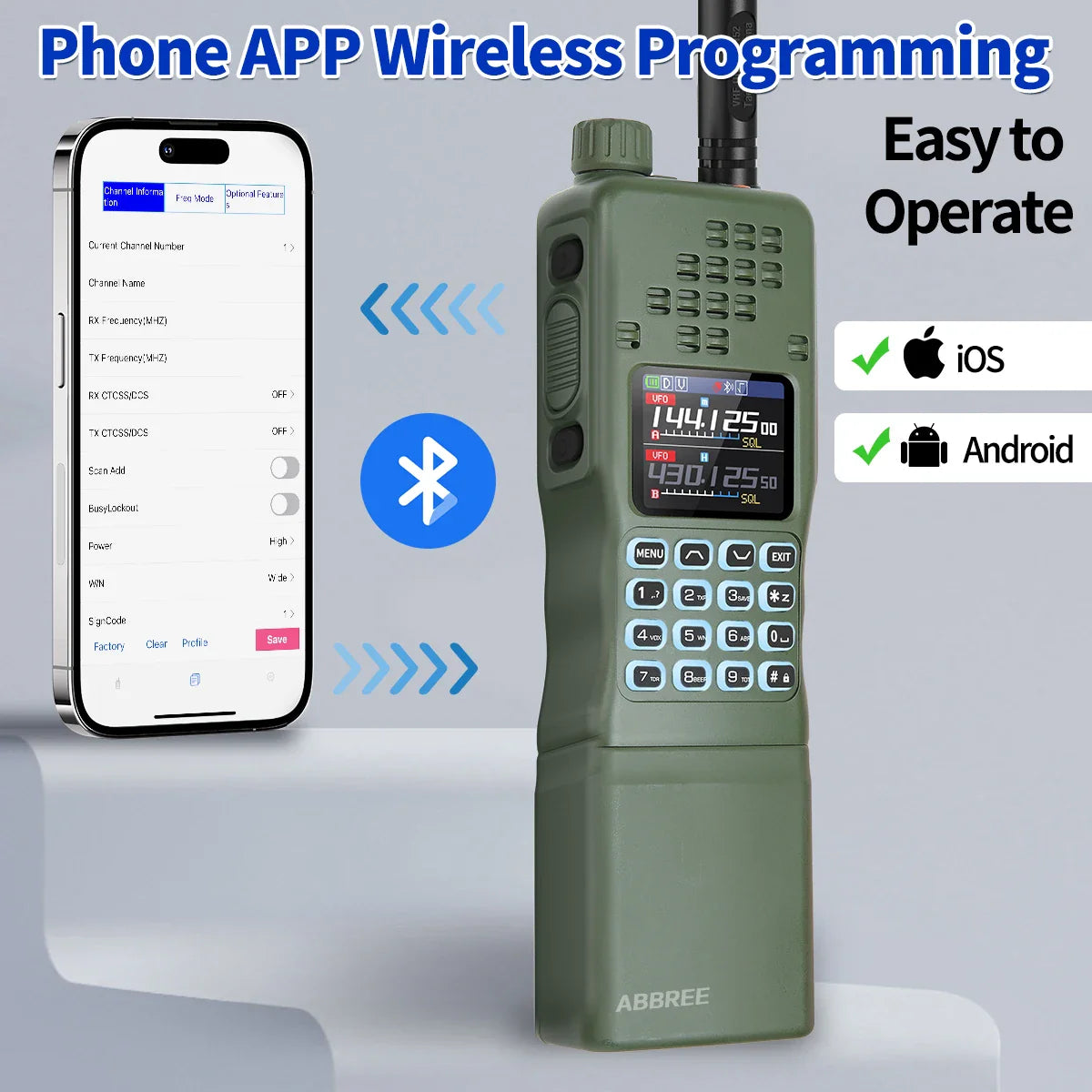 BAOFENG AR-152 PRO 10W GPS Bluetooth Programación