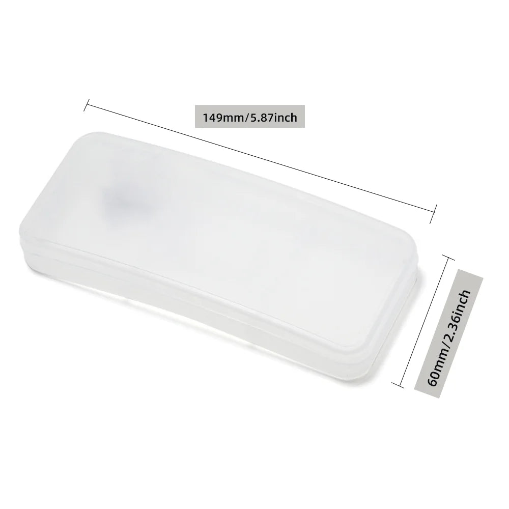 VIVIBEE Clip on Sunglasses Plastic Box Case M L White Transparent