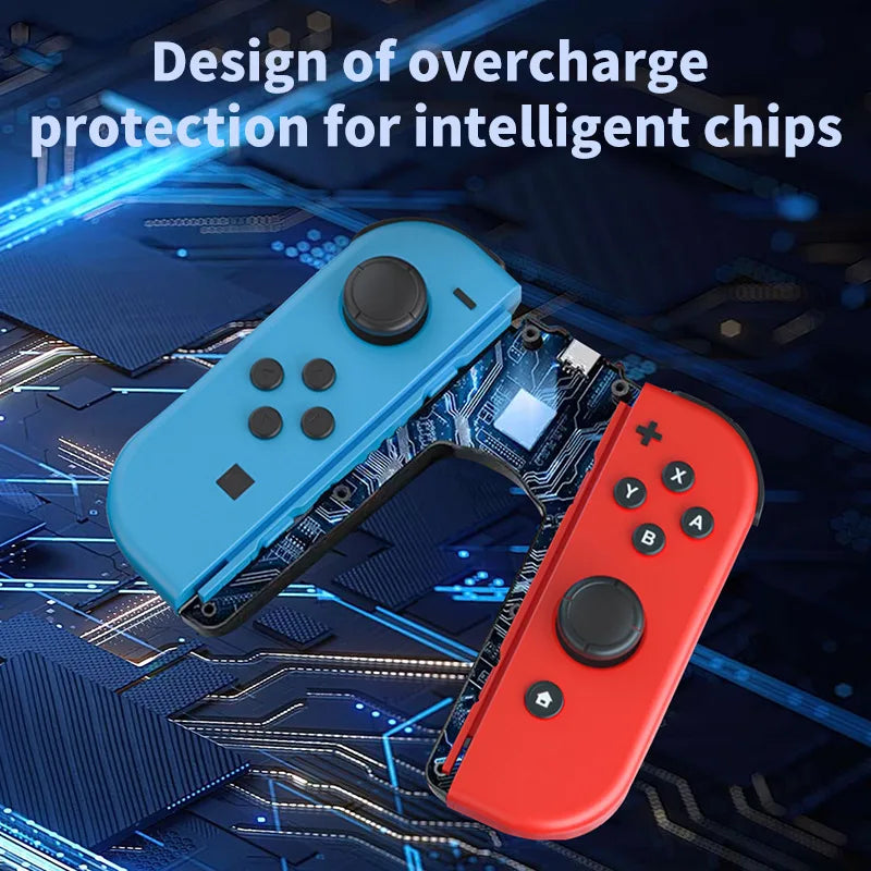 Charging Grip Controllers, Handle Bracket Charger Dock Compatible with Switch/Lite/OLED Console Accessories