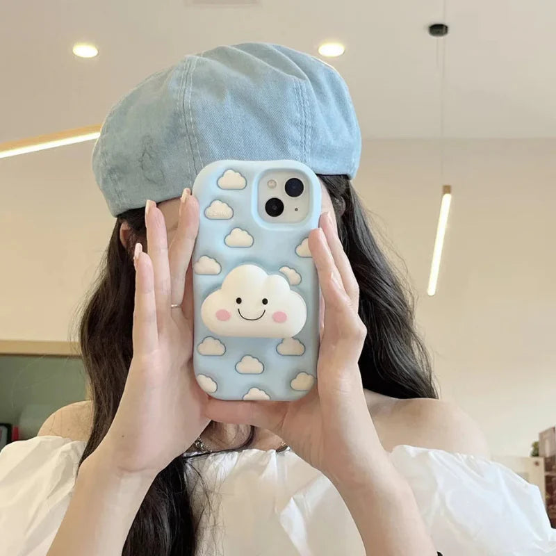 Funda de iPhone Nube Kawaii