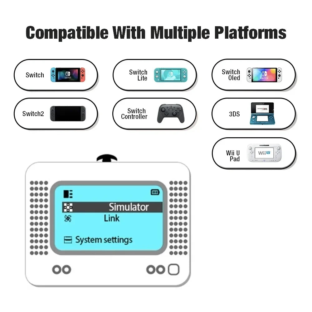 New Chargeable Intelligent Simulator NFC Emulator Universal Writer for Switch2/Switch WiiU 3DS Game Accessories
