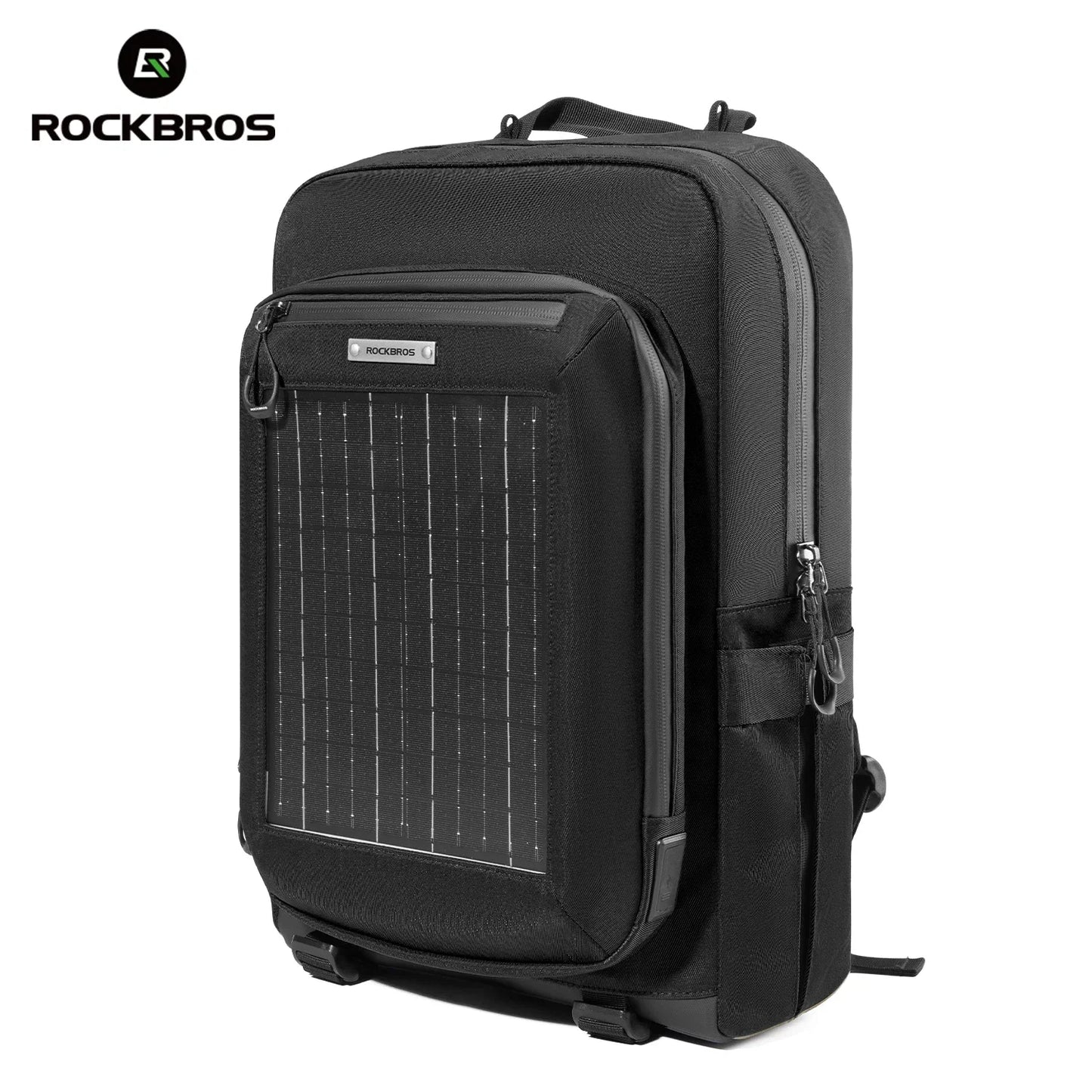 ROCKBROS Shoulder Bag 20L Large Capacity Solar Power Supply Backpack 10V USB Portable Solar Panel Outdoor Sports Hiking Backpack