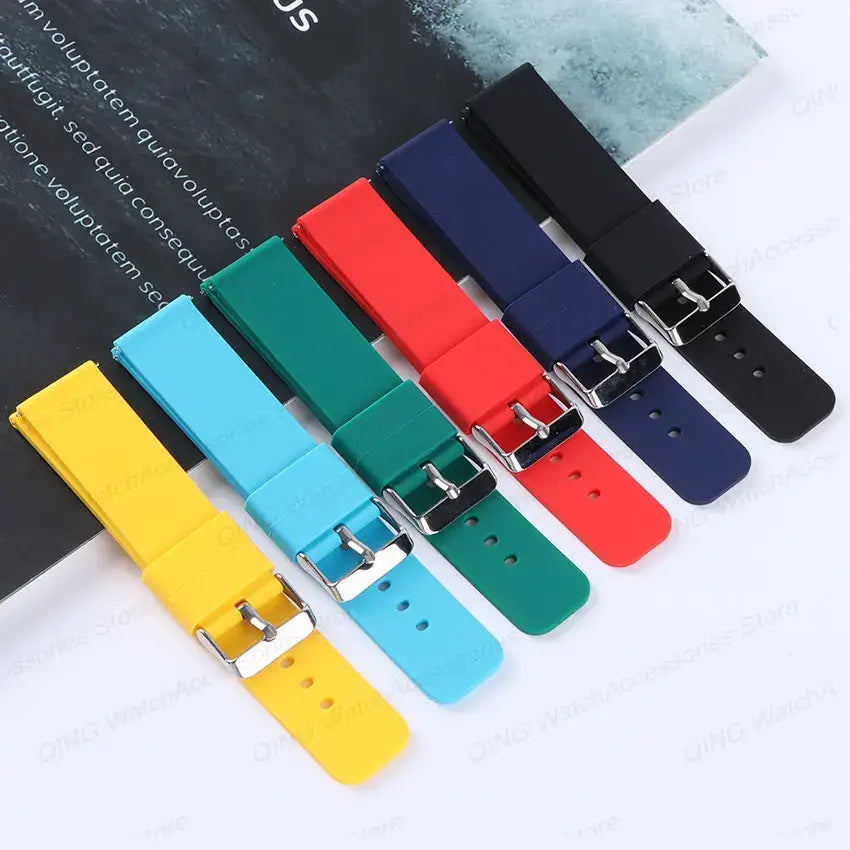 TicWatch Pro 5, Pro 3 & E3 Smooth Silicone Band, 10 Colors
