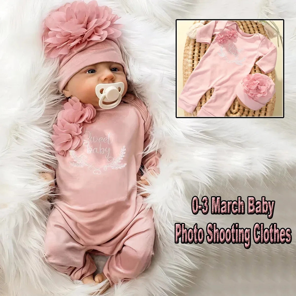 2pcs Newborn Rompers Spring Autumn Baby Girl Clothes Floral Cotton