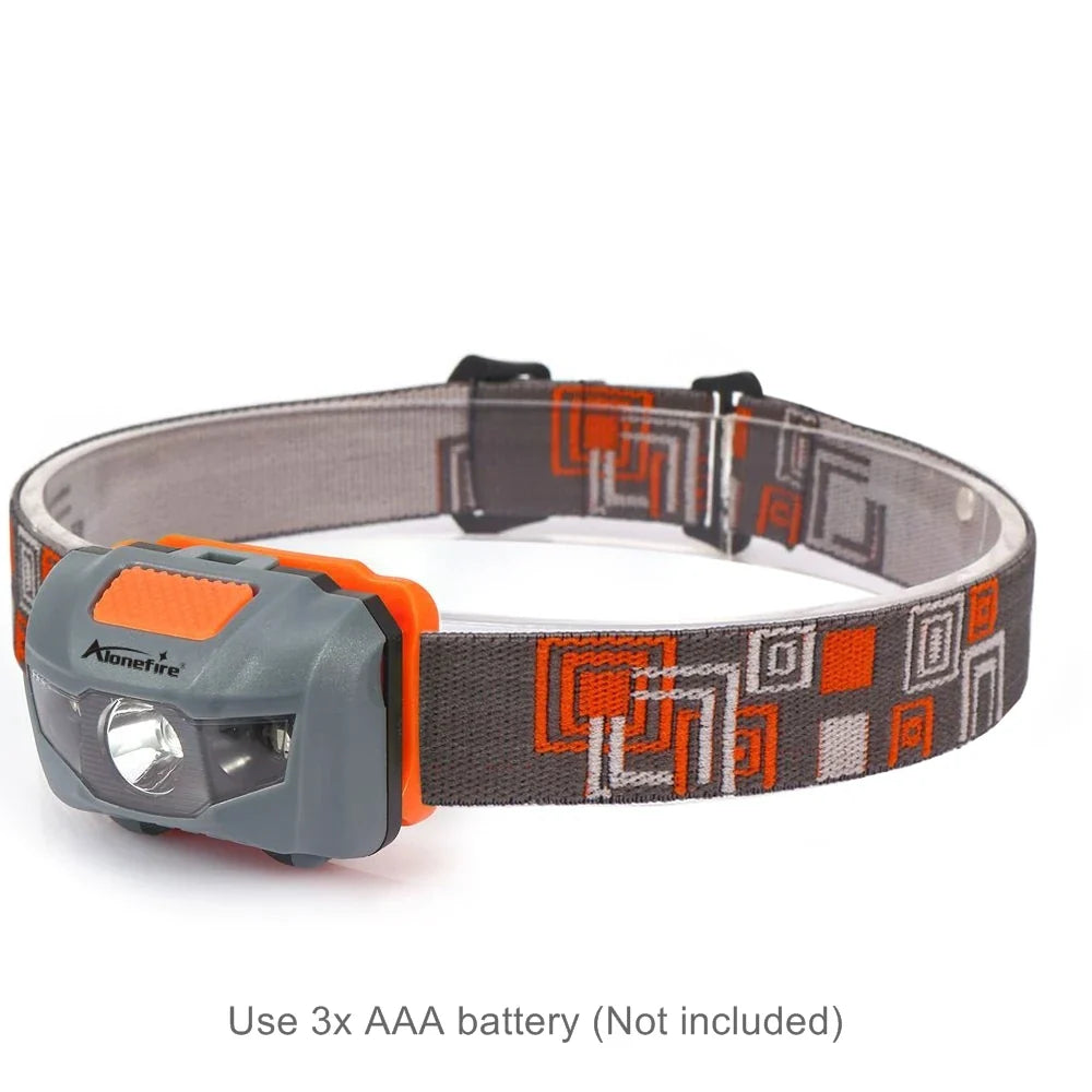 3W White Red Strobe Light LED Headlamp | Lightweight Portable Headlamp for Outdoor Hiking, Camping, and Climbing