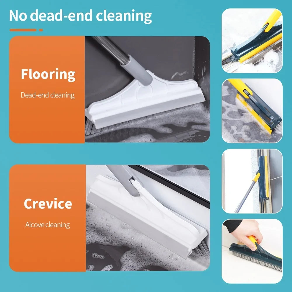 3 In 1 Cleaning Brush Cleaner Brush For Cleaning Bathroom Brush With Long Handle Rotating Floor Brush Crevice Brush