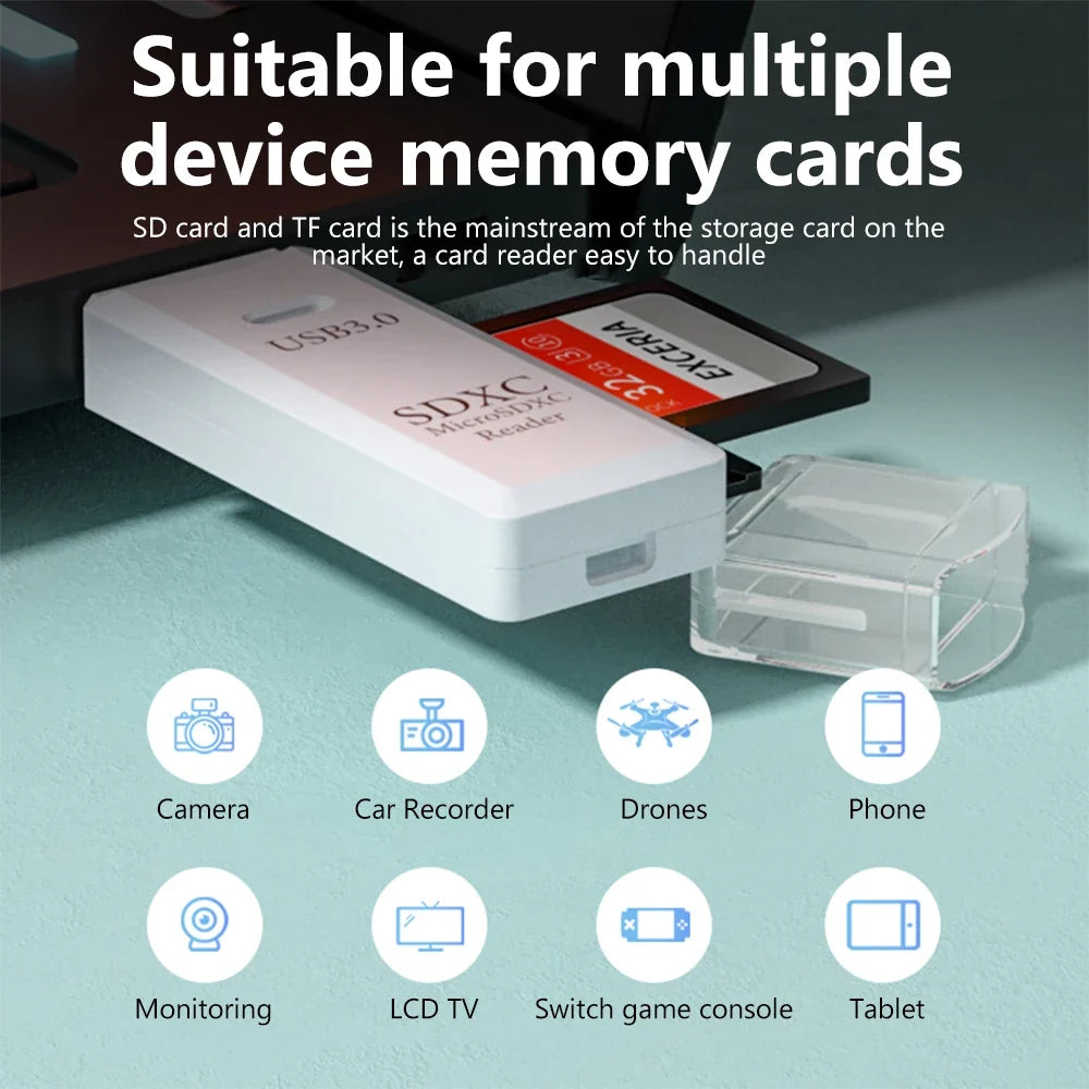 2 in 1 USB 3.0 Card Reader Micro TF Sd Card Reader Usb Adapter High