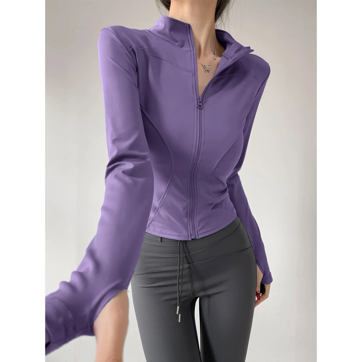 Women's Zippered Yoga Shirt