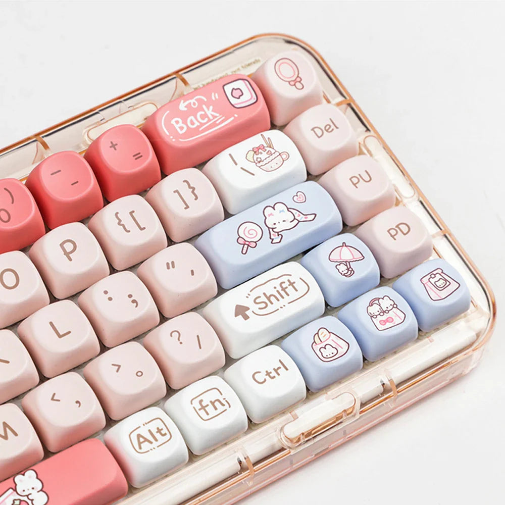 Juego de teclas kawaii Conejitos Snack